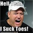 I wonder how his own foot
