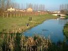 Irrigation channel. Disturbed a duck taking this photo. - via Daymix