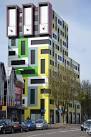 Lego Building. This building is accommodation for students. - via Daymix