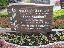 Grab von Anna Saathoff (geb. Schilling) (17.11.1919-15.05.2002 ...