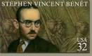 Stephen Vincent Benet, commemorative stamp, 1998, oil on board, 6 x 9. - Stephen_Benet_515