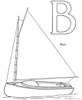 Boat coloring page