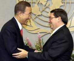 Ban Ki-Moon Meets with Cuban Foreign Minister