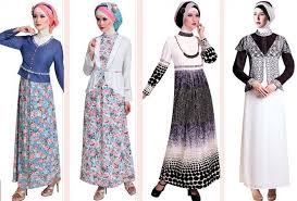 Contoh Model Baju Muslim Modern 2015 + Hijab