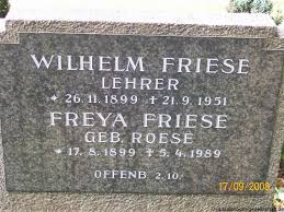 Grab von Wilhelm Friese (26.11.1899-21.09.1951), Friedhof Loga ...
