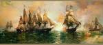 Battle of Lake Erie, Marine Painting, Julian Oliver Davidson ...