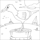 Seagull coloring page