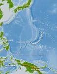 Map of the MARIANA TRENCH