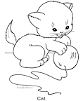 Cat coloring page