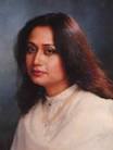 Young Parveen shyly rubs