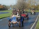 TQ2634 : Veteran Cars start to climb Pease Pottage Hill - via Daymix