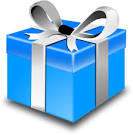 gift box blue   public domain clip art image   wpclipart
