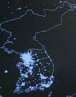 North Korea appears as a sea