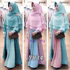 Baju Muslim Bergo Zulfa (New) Y834 � Gamis Laris
