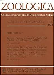 Peter Weygoldt: Revision of the genus Damon C. L. Koch, 1850 (Chelicerata: Amblypygi: Phrynichidae). Sperm transfer, spermatophore morphology, ...