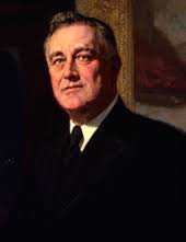 This portrait by Henry Salem Hubbell is based on sketches he made of FDR in 1935 and is part of the Roosevelt Library&#39;s holdings. (Roosevelt Library) - fdr-portrait-m
