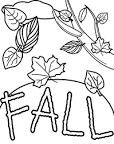 Leaves coloring page