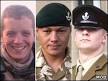 Left to right: Capt Daniel Read, Cpl Lee Brownson and Rifleman Luke Farmer - _47138455_lyneham_military