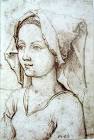 Young Girl, Sculpture by Martin Schongauer (1448-1491, Germany) - Martin-Schongauer-Young-Girl