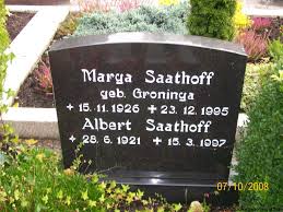 Grab von Albert Saathoff (28.06.1921-15.03.1997), Friedhof ...