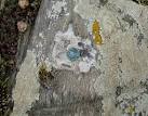 Instead, it consists solely of a brass stud driven into living rock. - via Daymix