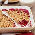Raspberry- Rhubarb Crisp Recipe | MyRecipes.