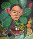 Nopales for Lunch Painting - Ruth Olivar Millan - nopales-for-lunch-ruth-olivar-millan