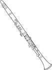 Clarinet coloring page