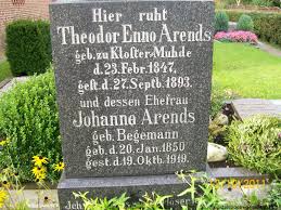 Grab von Theodor Enno Arends (23.02.1847-27.09.1893), Friedhof Driever