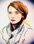 Painting of Mona Johannesson