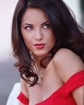 Barbara Mori in a saffron gown