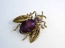 Vintage Czecholslovakia Fly Bee Insect Brooch Pin