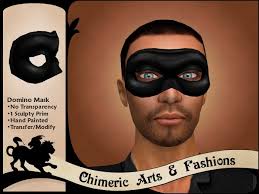 One prim domino mask, the perfect concealment. Be the super hero or the mysterious beauty at the ball. You can resize it as needed to fit male or - DominoMask_black