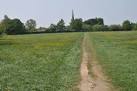 The Three Counties Walk to Lechlade, the spire of St Lawrence's church can - via Daymix