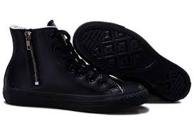converse all star sneakers black leather : ShieldsDESIGN