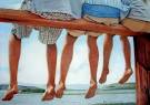 Hanging Out Painting by Bonnie Haversat - Hanging Out Fine Art ...