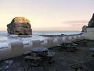Marsden Rock from the beach - via Daymix