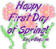 Happy FIRST DAY OF SPRING Glitter Flowers MySpace Glitter Graphic ...