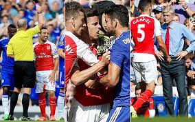 Image result for chelsea arsenal furious moment september match