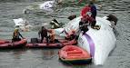 Two dead after Taiwanese plane crash lands in river