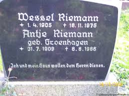 Grab von Antje Riemann (geb. Groenhagen) (31.07.1909-08.08.1986 ... - ws055