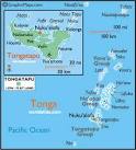 TONGA large color map by World Atlas