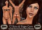 12 Skins and Shape Gym Tan Makeup 3. En el pack original vas a encontrar: - CARTEL%20M3