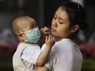 A baby in China wears a