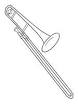 Trombone coloring page