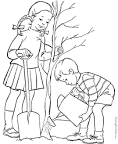 Arbor Day coloring page