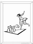 Bowling coloring page