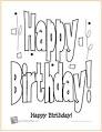 Birthday coloring page