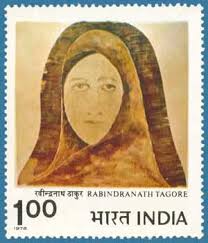Art on Indian Stamps - 884_Rabindranath_Tagor
