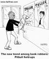 Aha! Jokes > Cartoons > New Age Bank Robbers